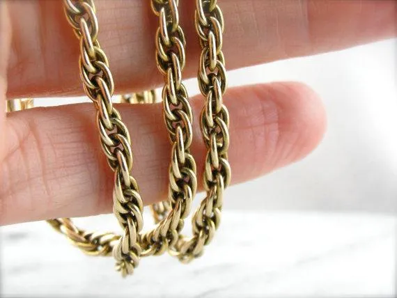 14K Yellow Gold Twist Chain