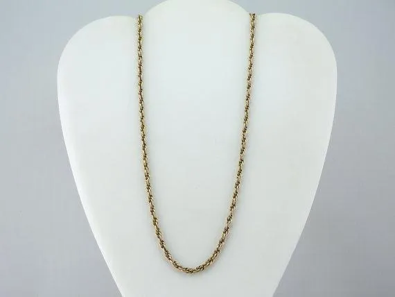 14K Yellow Gold Twist Chain