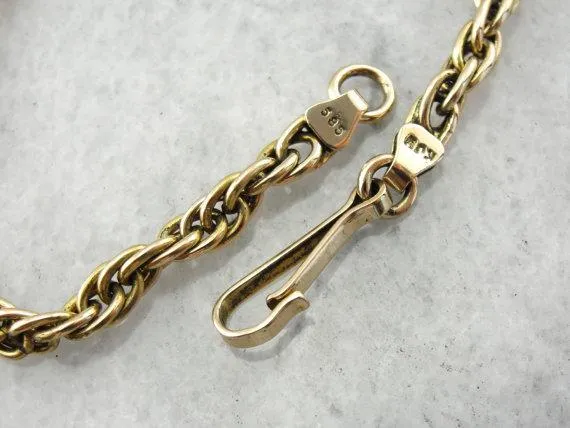 14K Yellow Gold Twist Chain