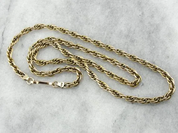 14K Yellow Gold Twist Chain