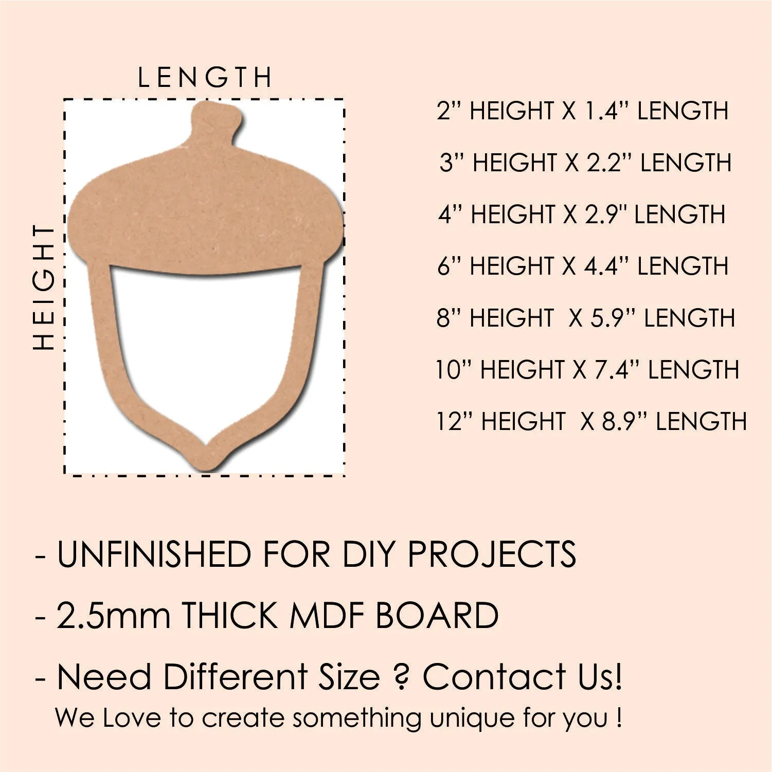 Acorn Craft Shape