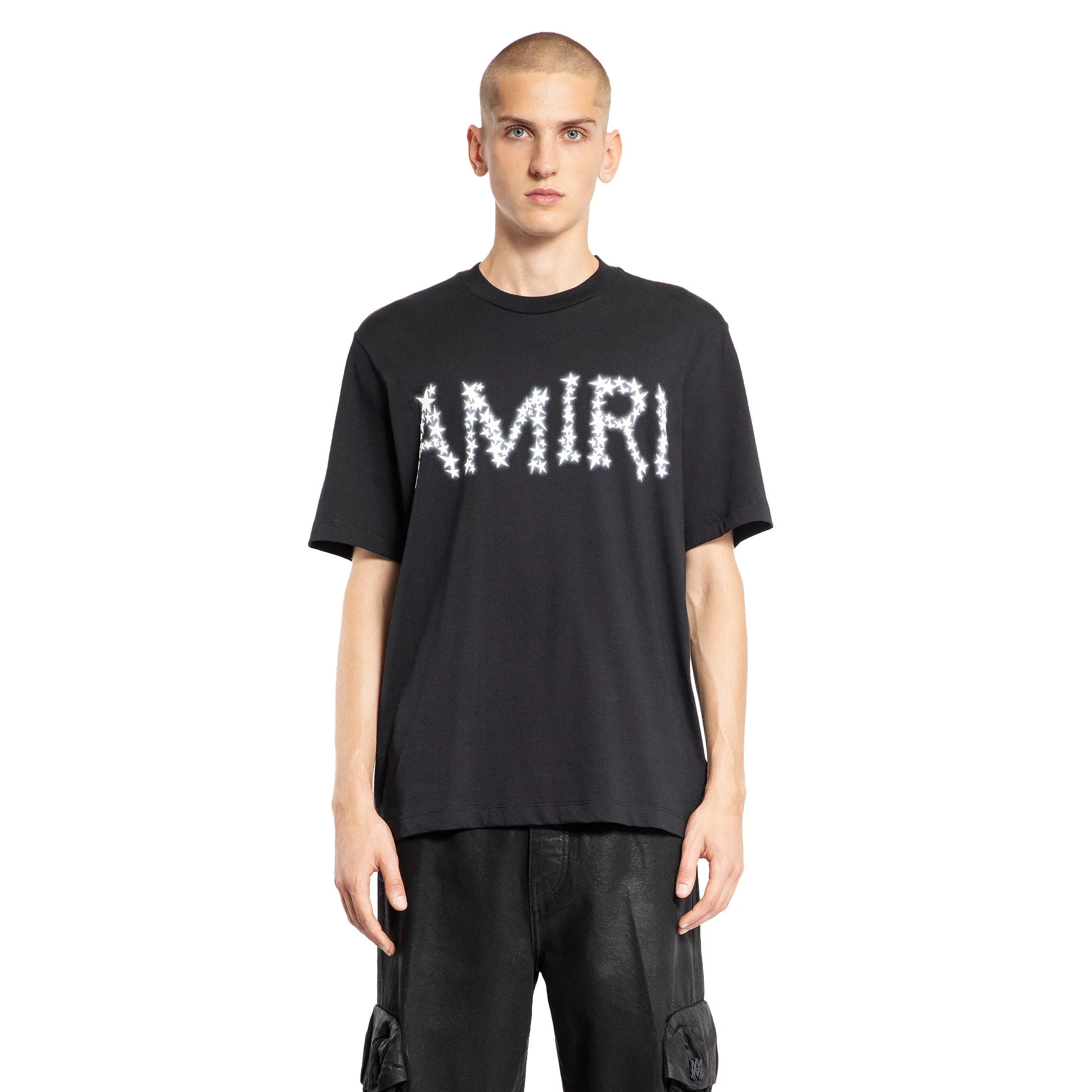 AMIRI MAN BLACK T-SHIRTS & TANK TOPS