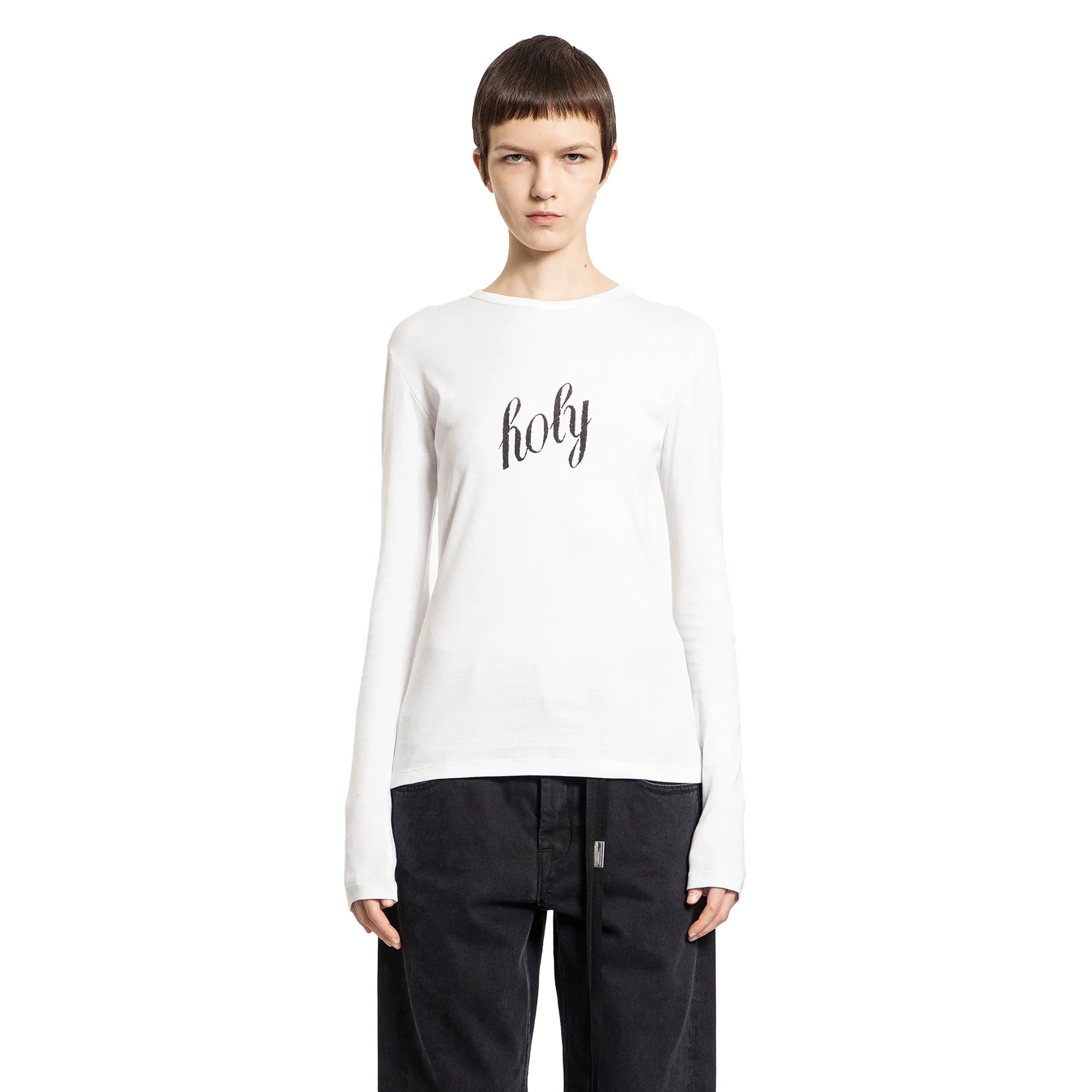 ANN DEMEULEMEESTER WOMAN WHITE T-SHIRTS & TANK TOPS
