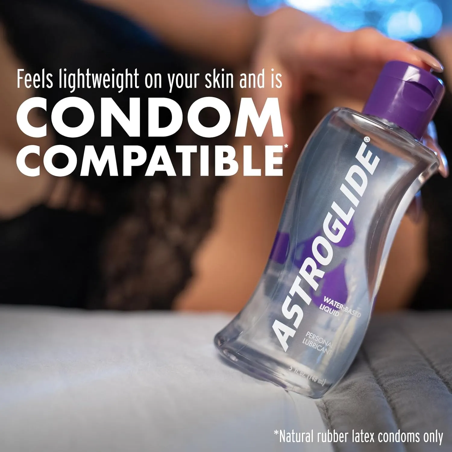 Astroglide Liquid Water Based Personal Lube, for Men, for Women, Condom Compatible Lube, 5oz