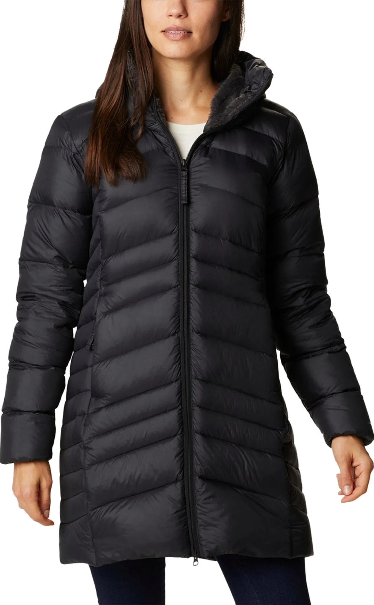 Autumn Park Down Hooded Mid Jacket - Women's|-|Manteau à capuchon mi-long en duvet Autumn Park - Femme