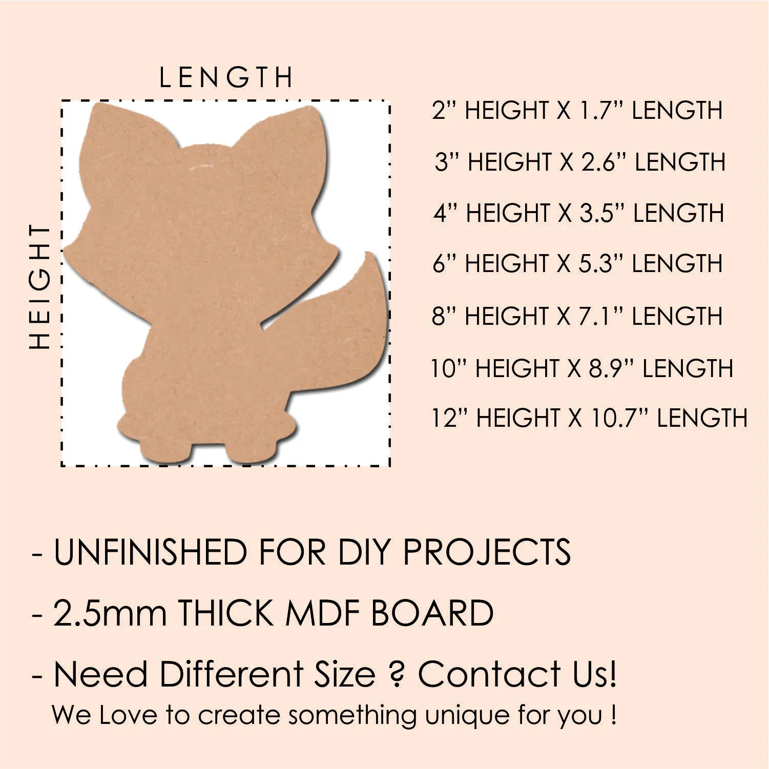 Baby Fox Cutout