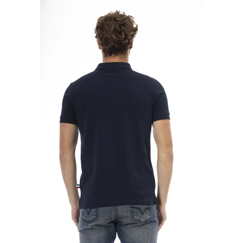 Baldinini Trend Blue Cotton Men Men's Polo
