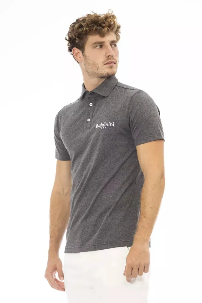 Baldinini Trend Gray Cotton Men Men's Polo
