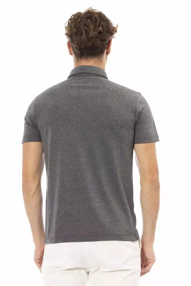 Baldinini Trend Gray Cotton Men Men's Polo