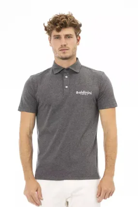 Baldinini Trend Gray Cotton Men Men's Polo