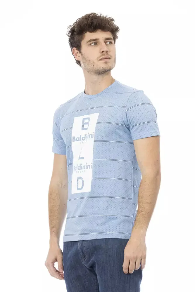 Baldinini Trend Light Blue Cotton Men Men's T-Shirt