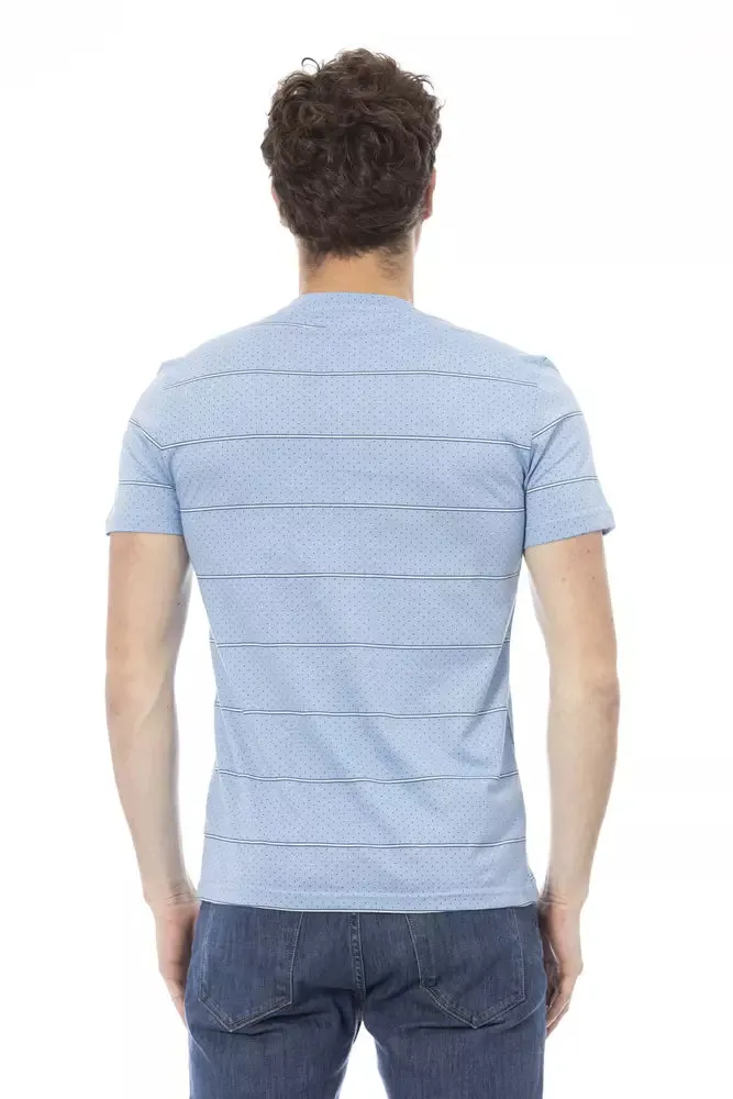 Baldinini Trend Light Blue Cotton Men Men's T-Shirt
