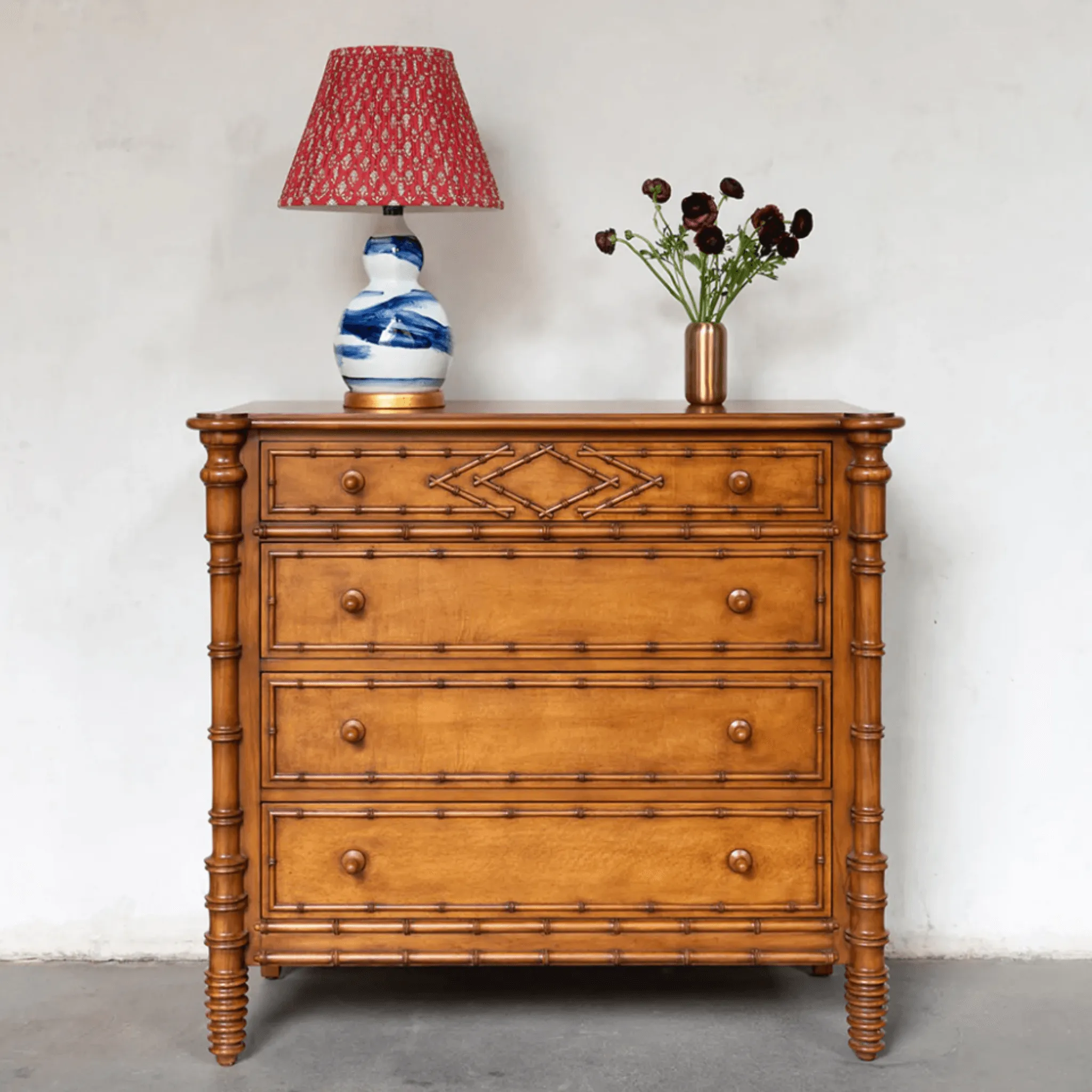 Bamboo Four Drawer Chest