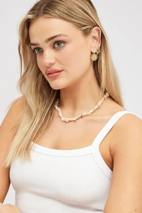Beige Natural Stone Necklace