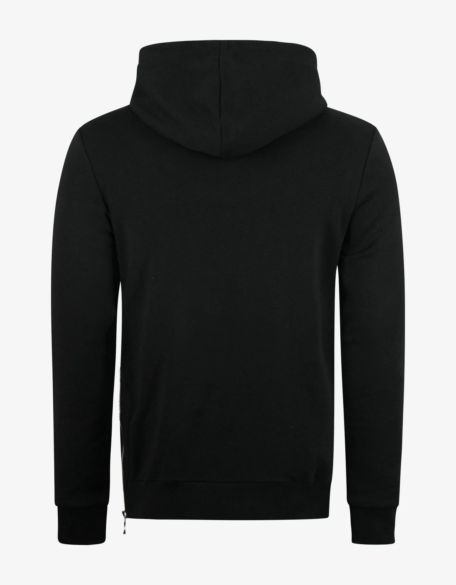 Black Colourful Logos Print Hoodie -