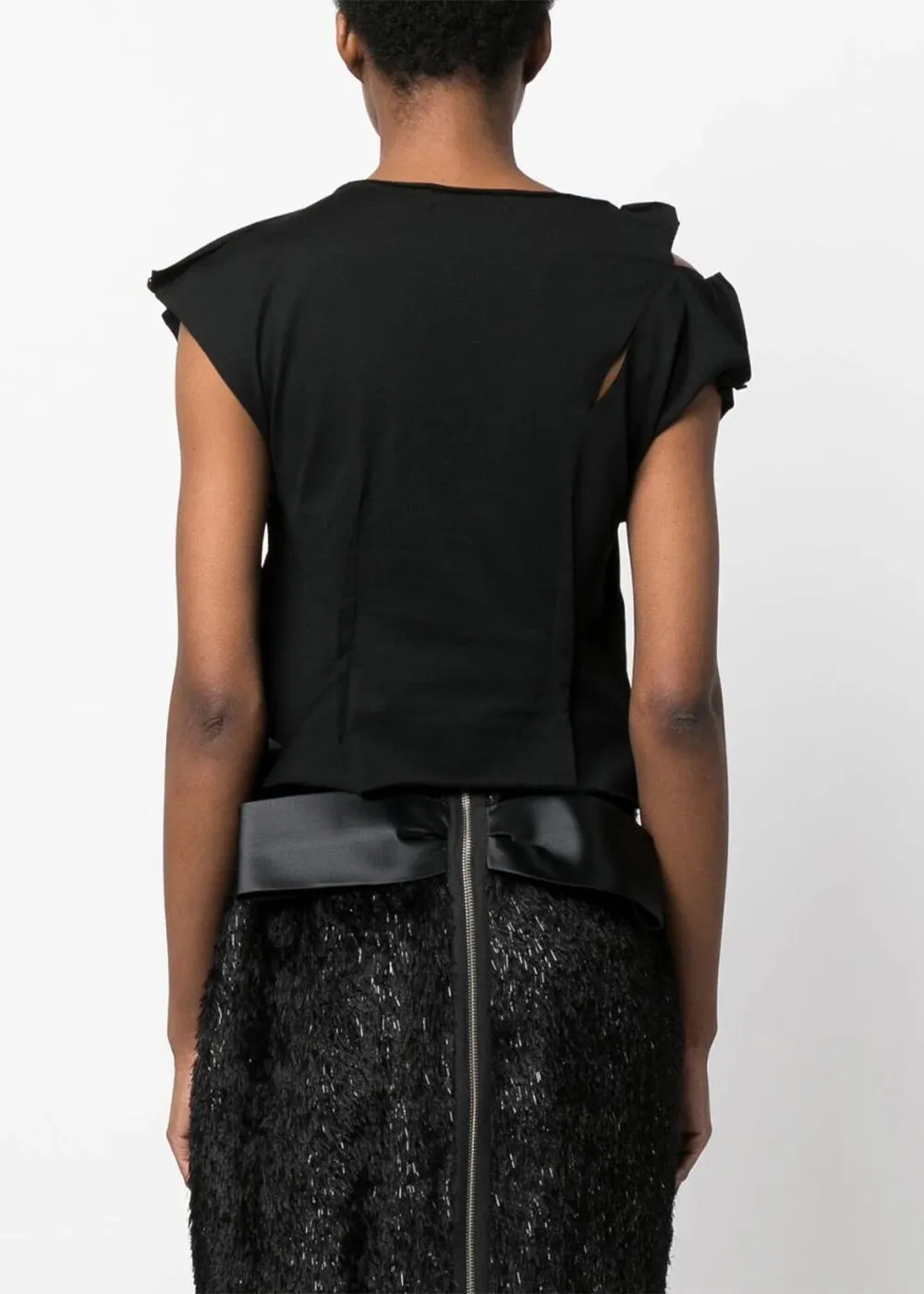 Black Cut-Out Tank Top