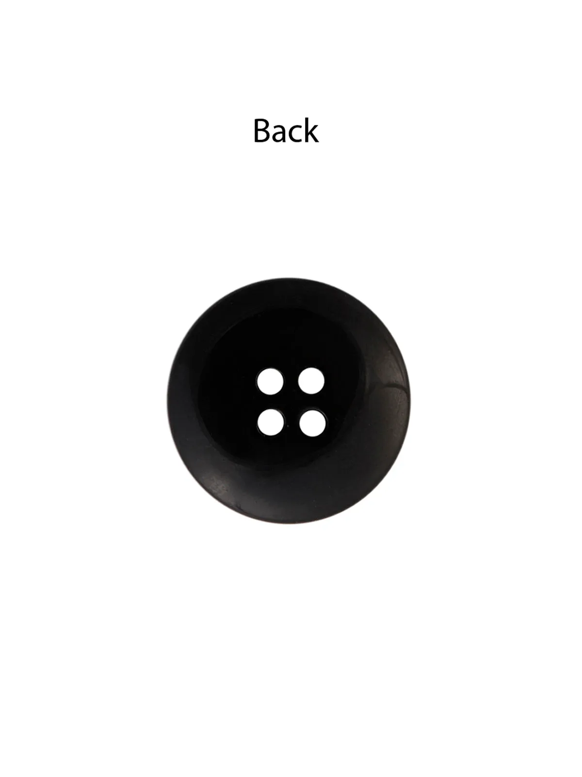 Black with Blue Shaded Round Shape 4-Hole Blazer/Coat Button