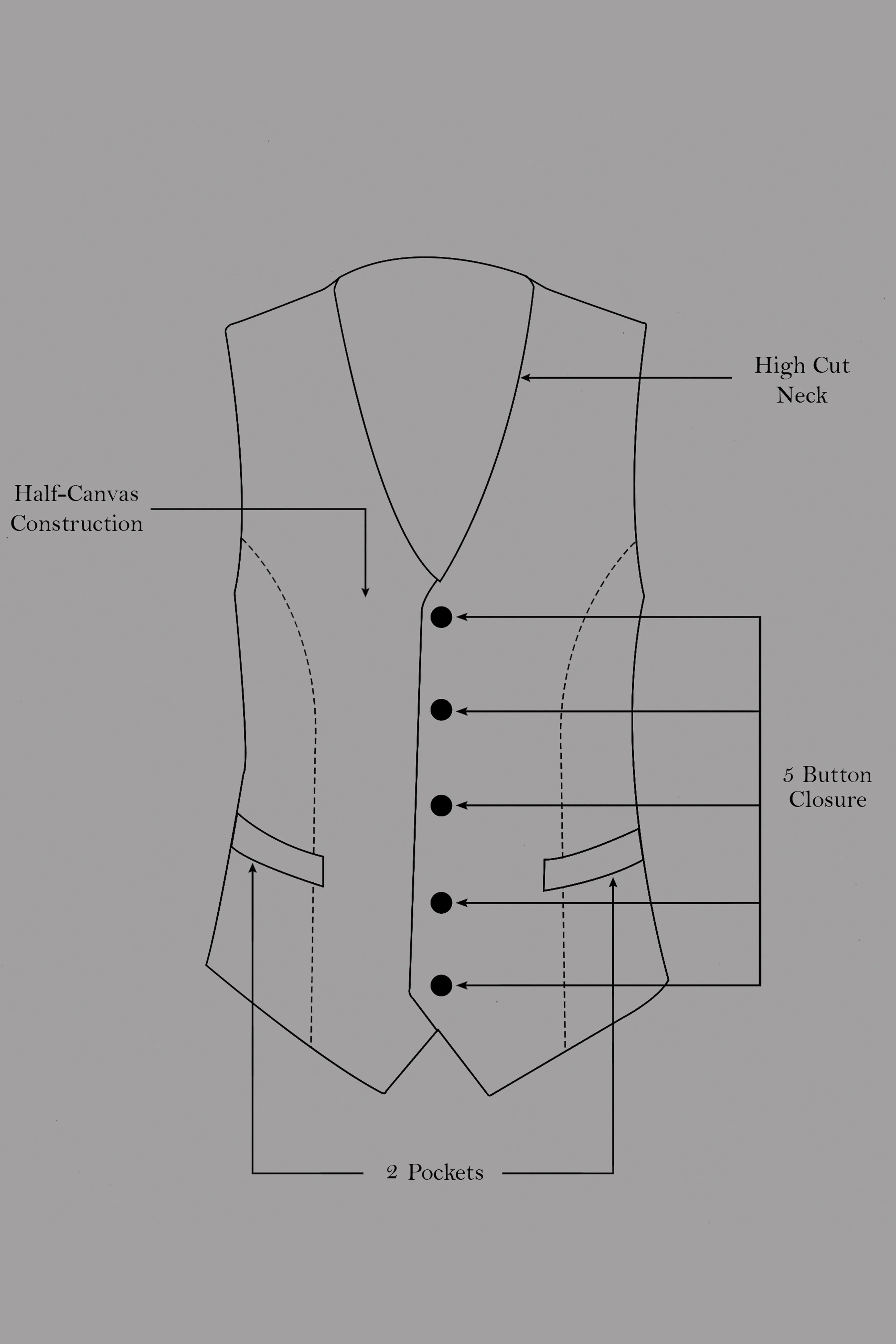 Bluish Wool Rich Single-breasted Suit