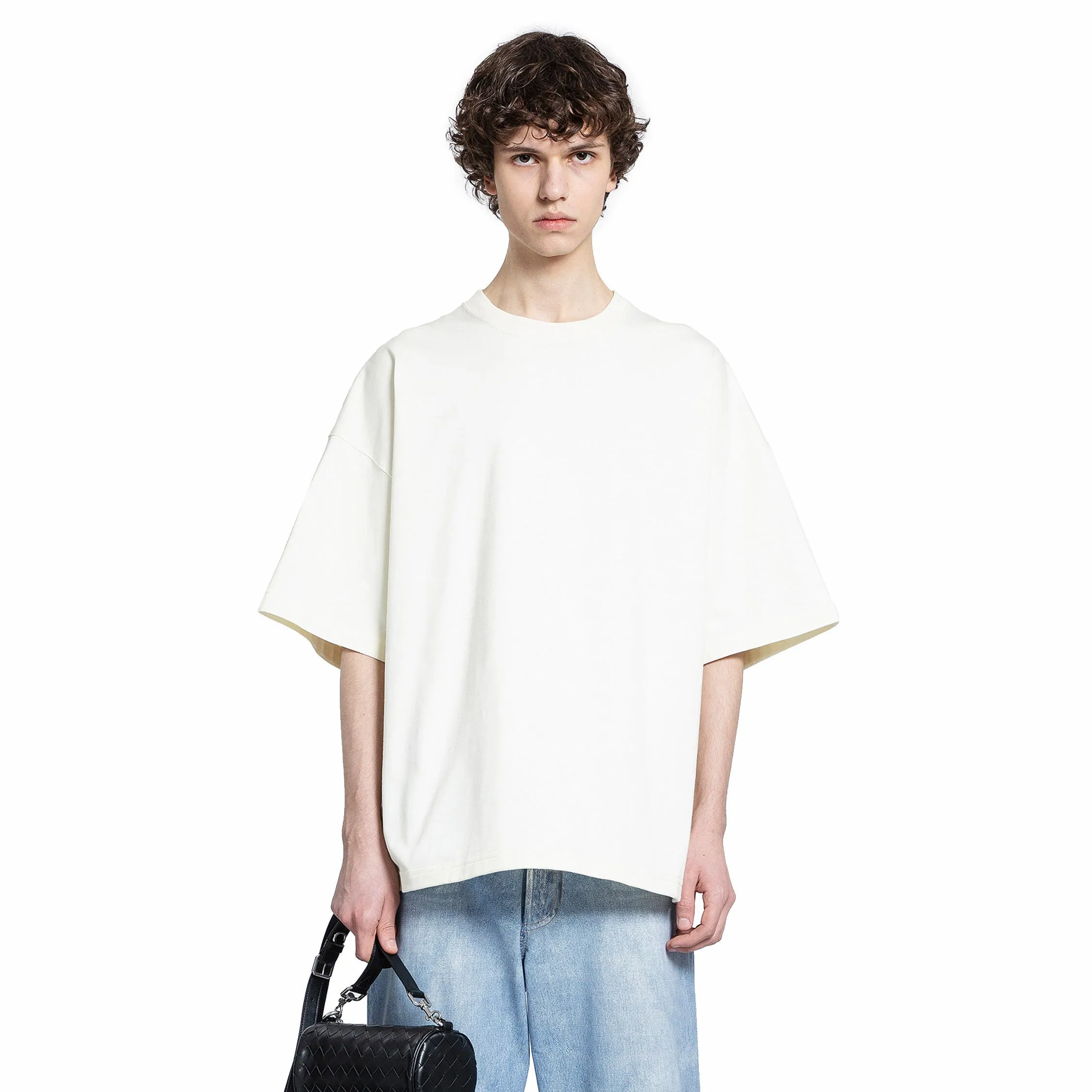 BOTTEGA VENETA MAN OFF-WHITE T-SHIRTS & TANK TOPS