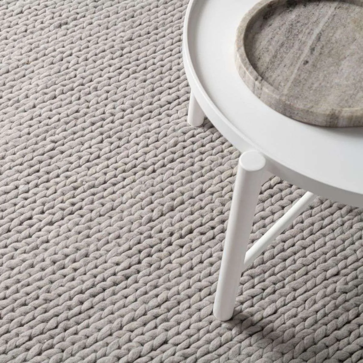 Charlotte Braided Wool Blend Rug - Large - Grey
