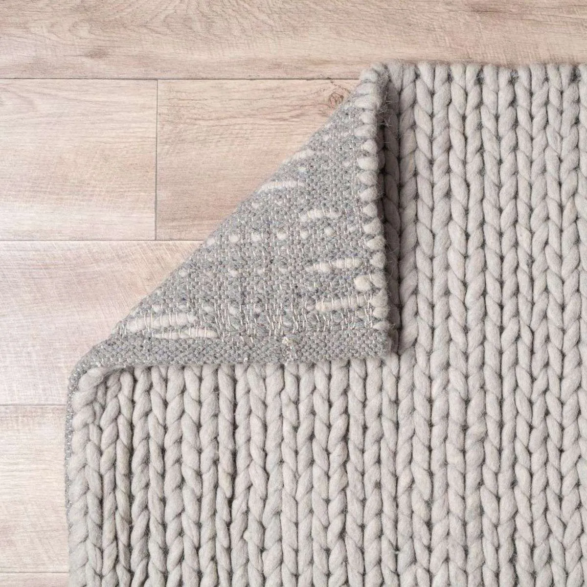 Charlotte Braided Wool Blend Rug - Large - Grey