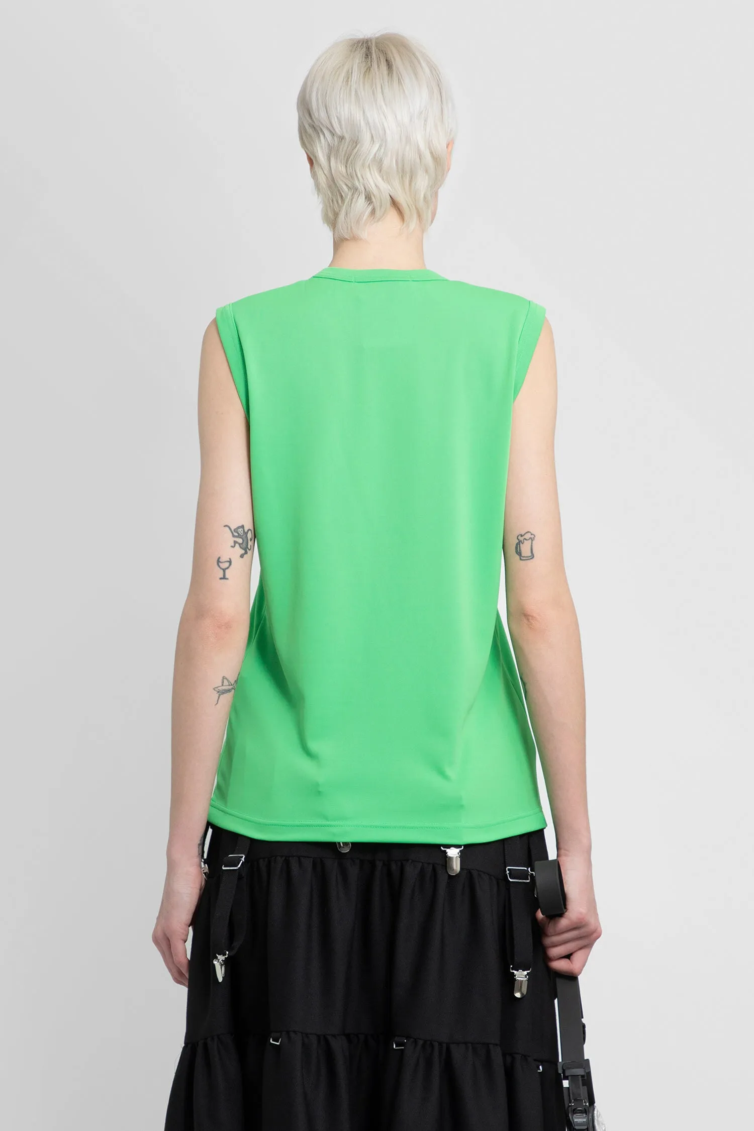 COMME DES GARCONS WOMAN GREEN T-SHIRTS & TANK TOPS