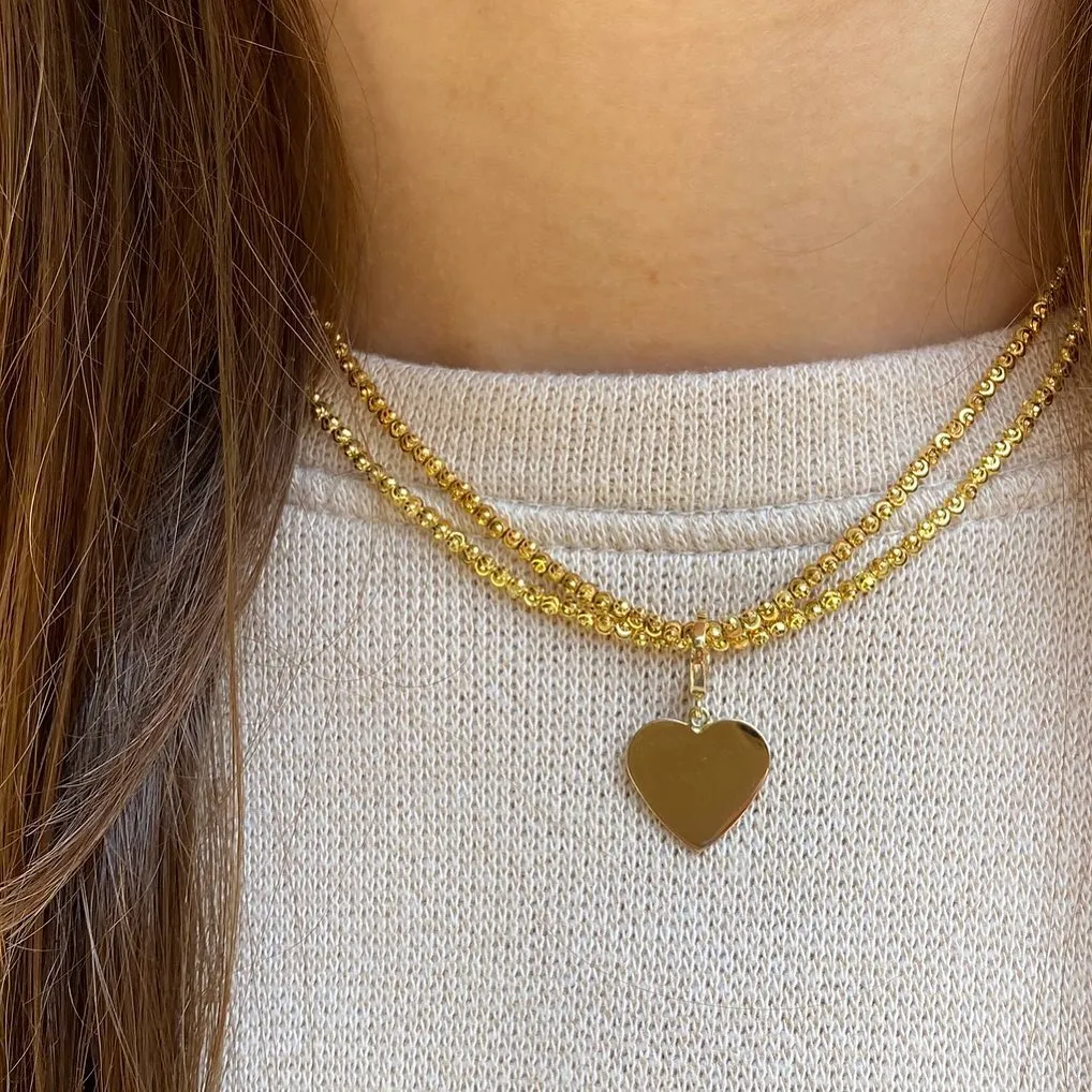 Diamond Cut Beaded Necklace