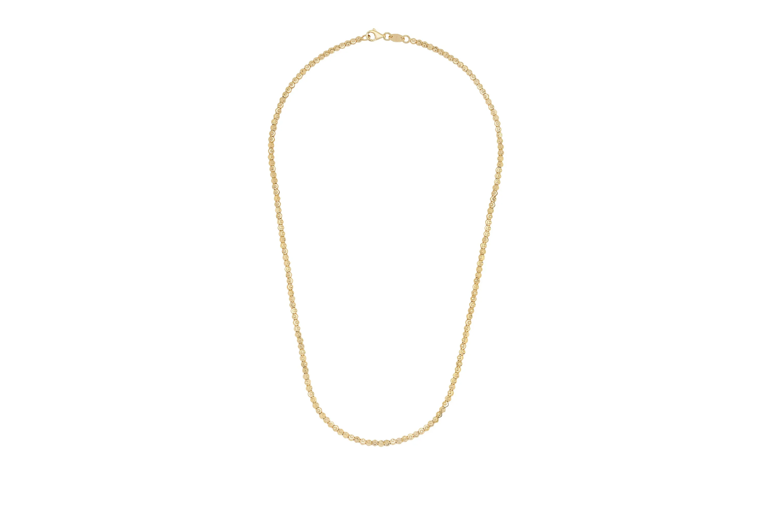 Diamond Cut Beaded Necklace