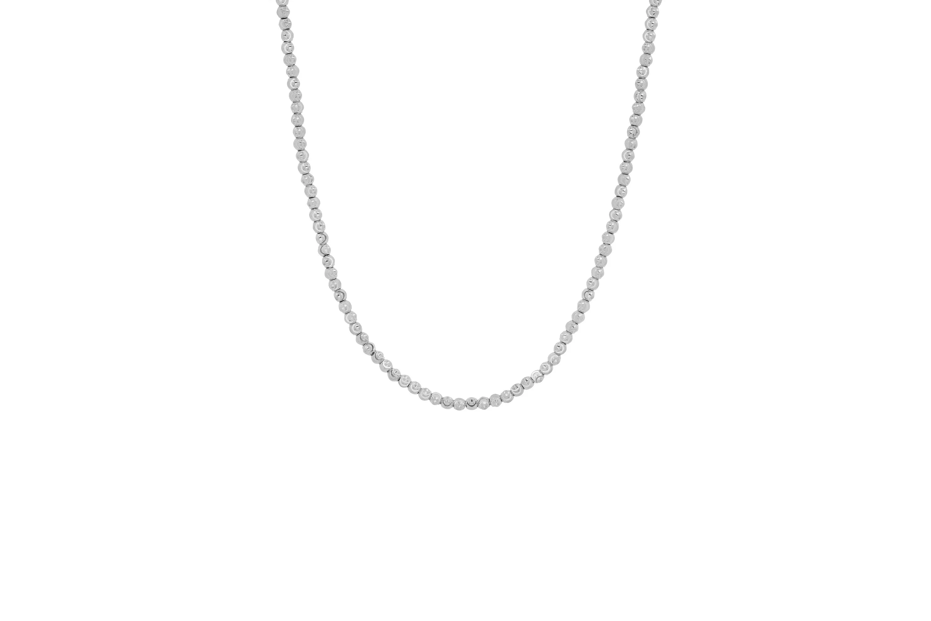 Diamond Cut Beaded Necklace