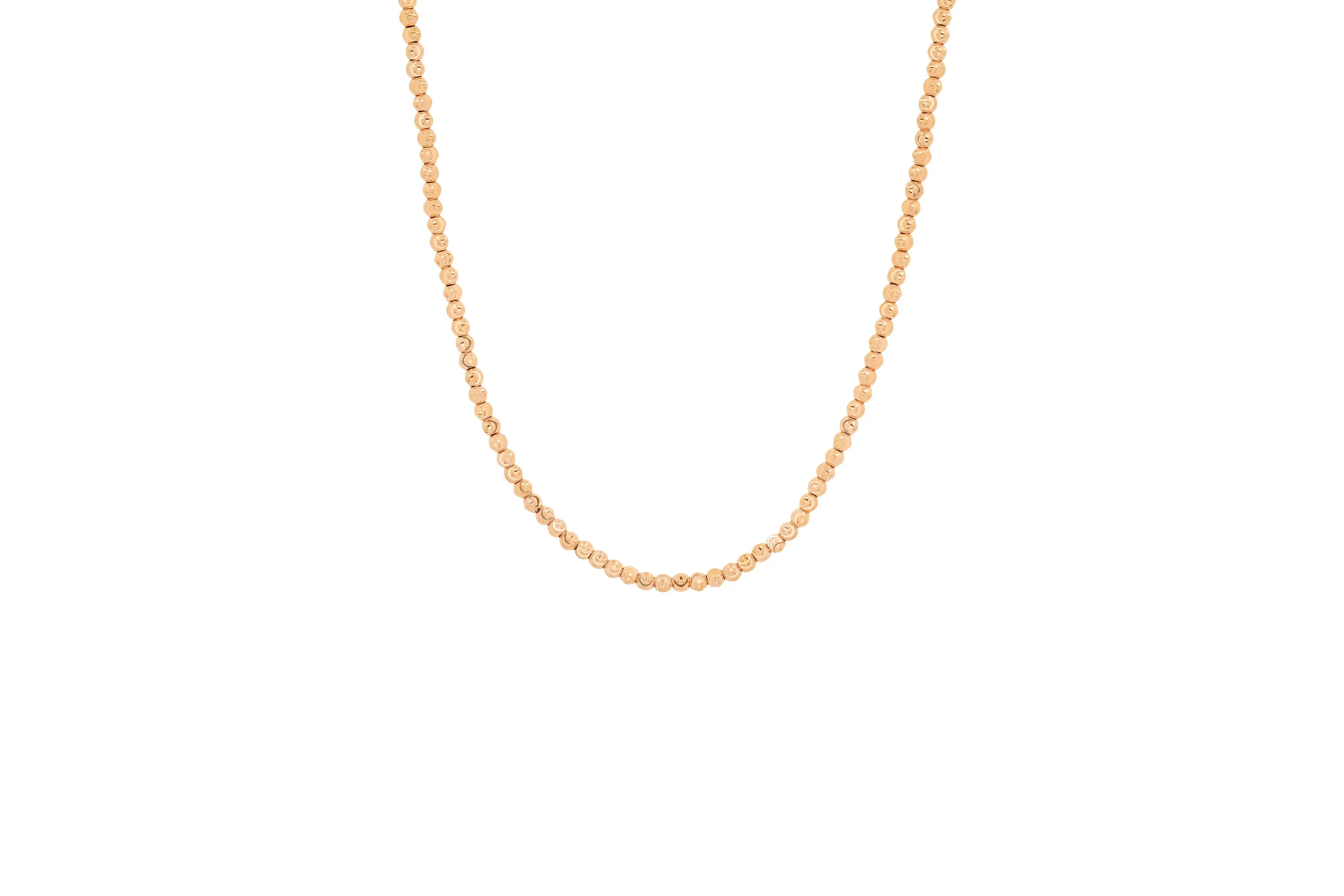 Diamond Cut Beaded Necklace