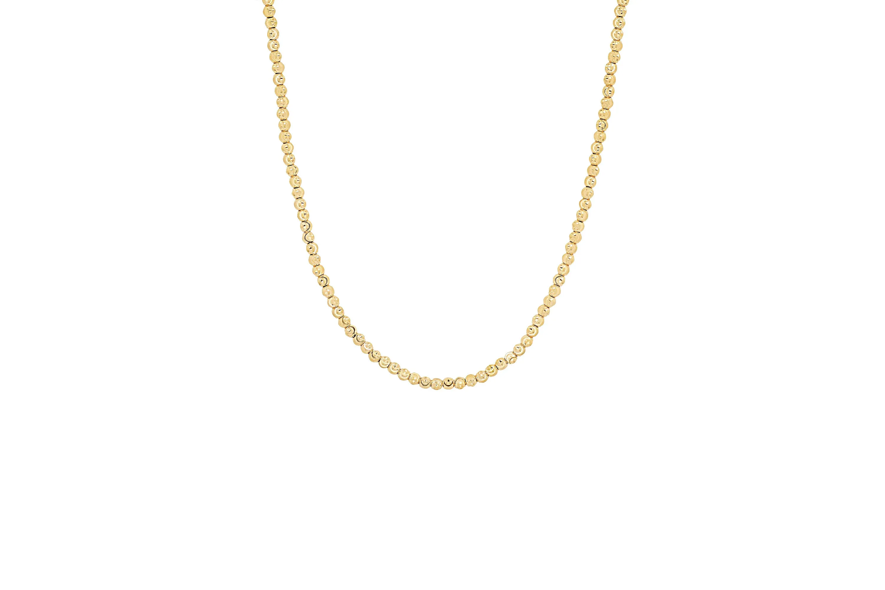 Diamond Cut Beaded Necklace