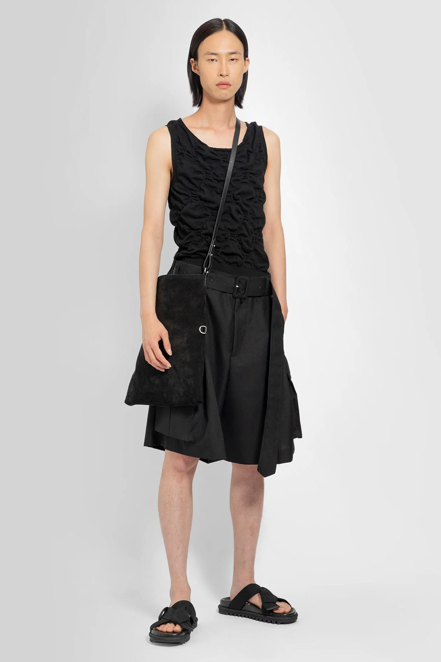 DRIES VAN NOTEN MAN BLACK T-SHIRTS & TANK TOPS