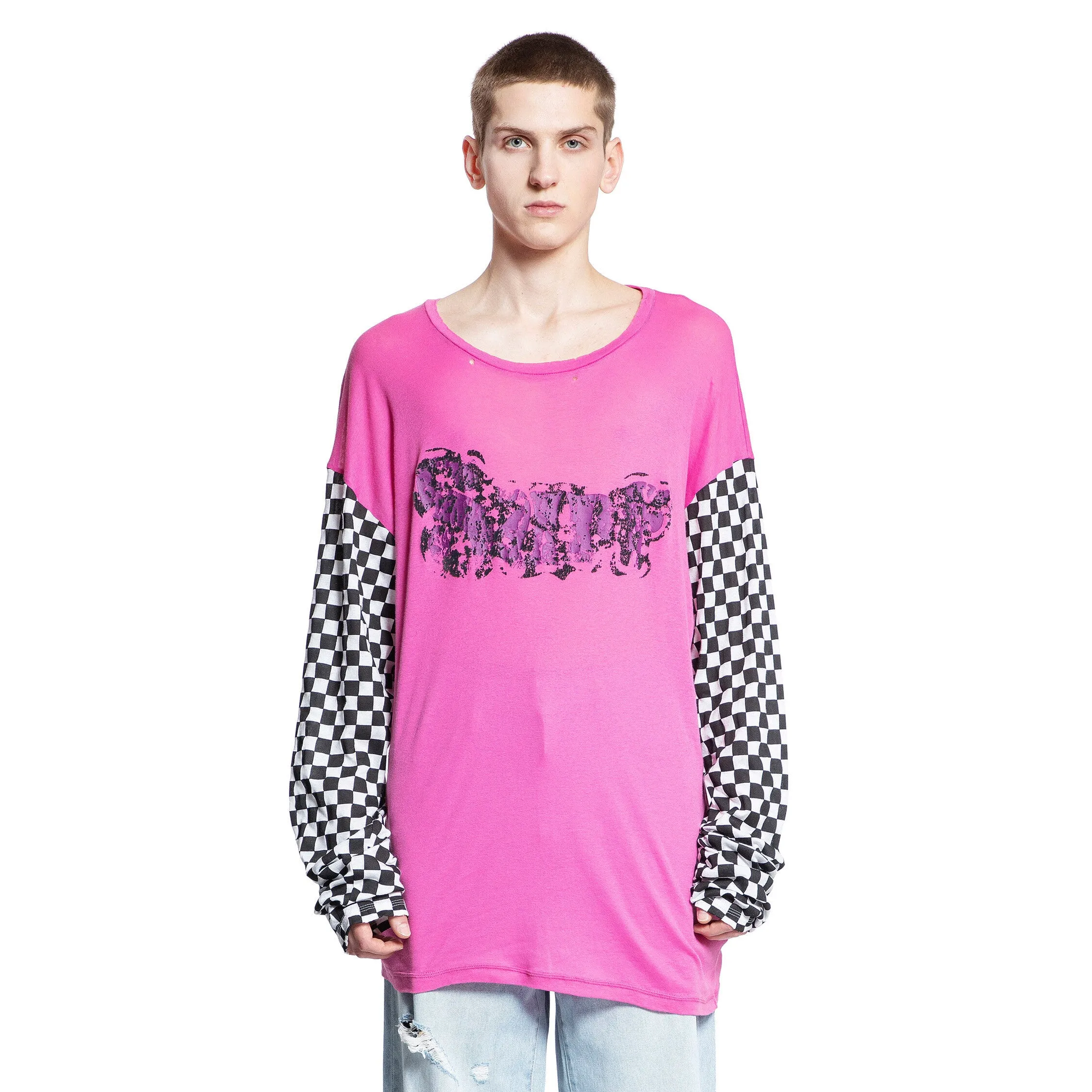 ERL MAN PINK T-SHIRTS & TANK TOPS