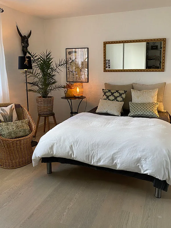 Green Royale velvet cushion