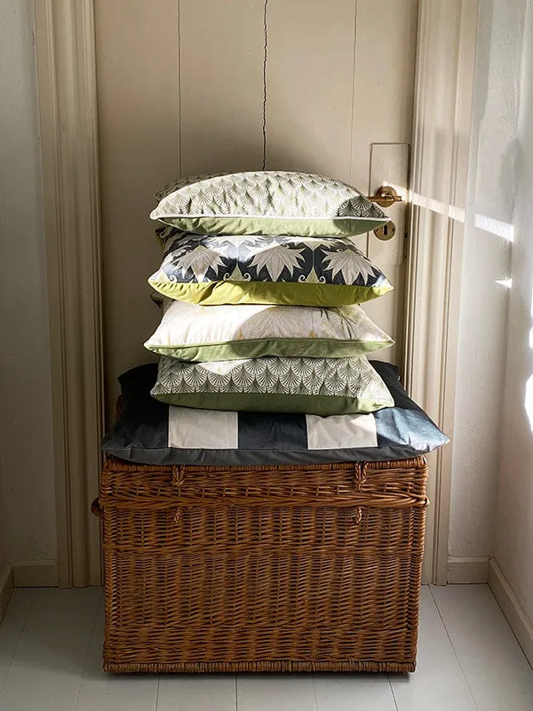 Green Royale velvet cushion