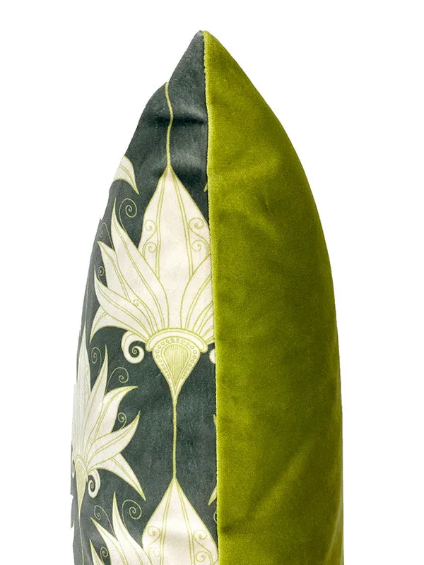 Green Royale velvet cushion