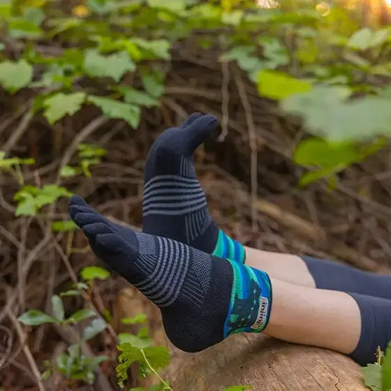 Injinji Trail Sock | Midweight | Mini-Crew | Aurora | Womens