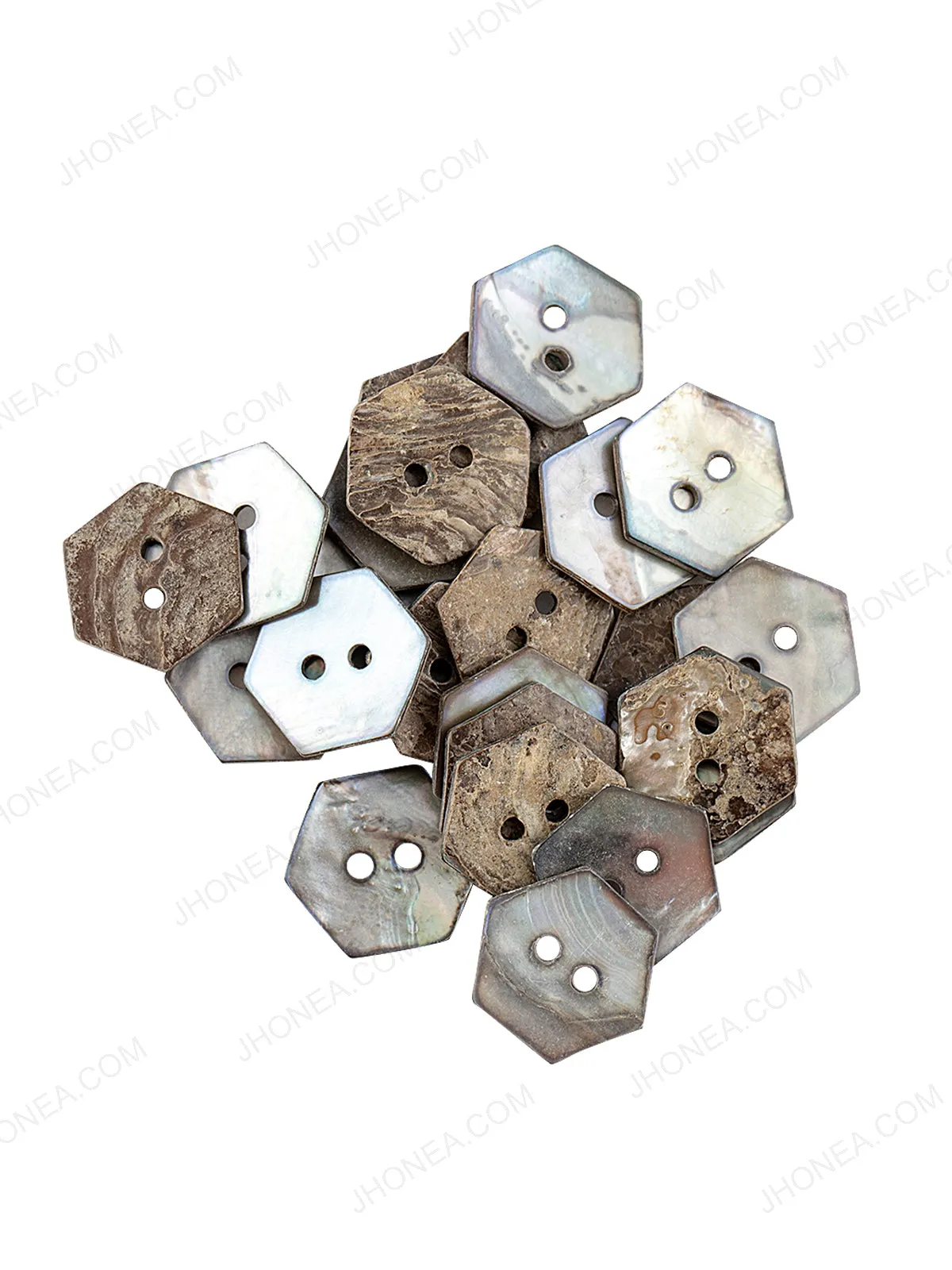 Iridescent Rainbow Color 2-Hole Natural Button