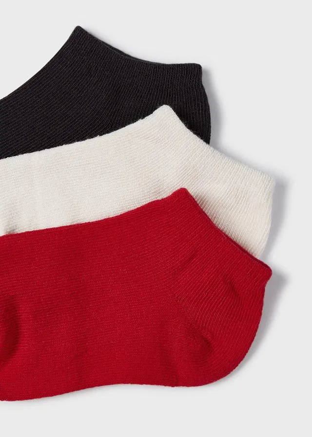 Mayoral 10463 083 - Red 3 Set of Socks