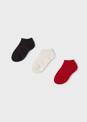 Mayoral 10463 083 - Red 3 Set of Socks