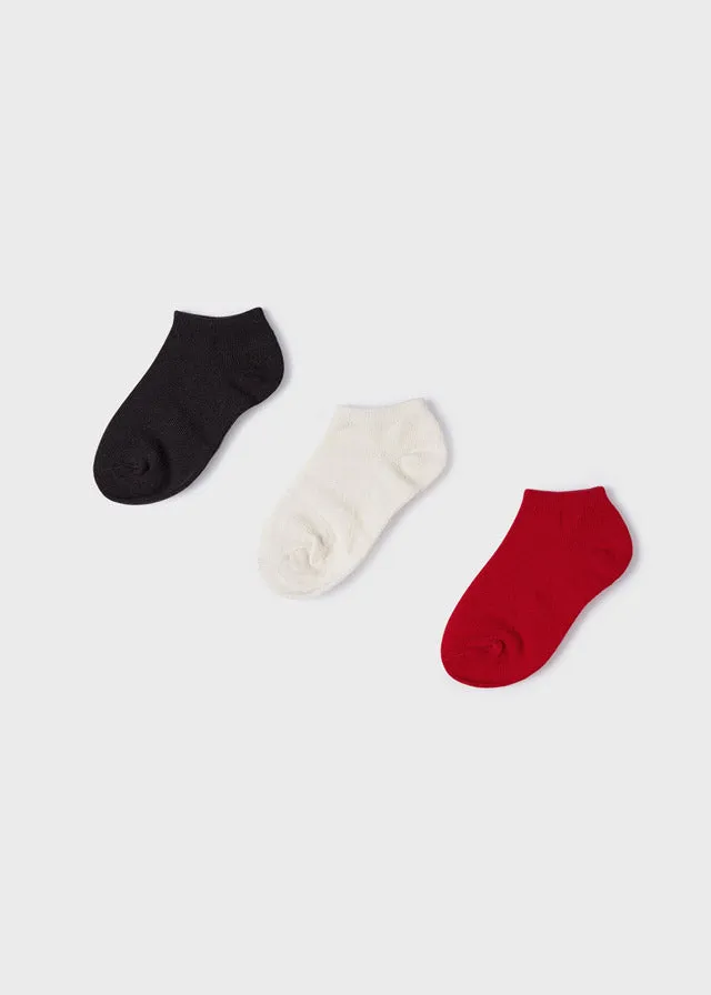 Mayoral 10463 083 - Red 3 Set of Socks