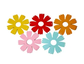 MDF Floral Cutouts for Jewelry, Crafts & Décor (25 pcs) - 5 Colors  #FloralMagic