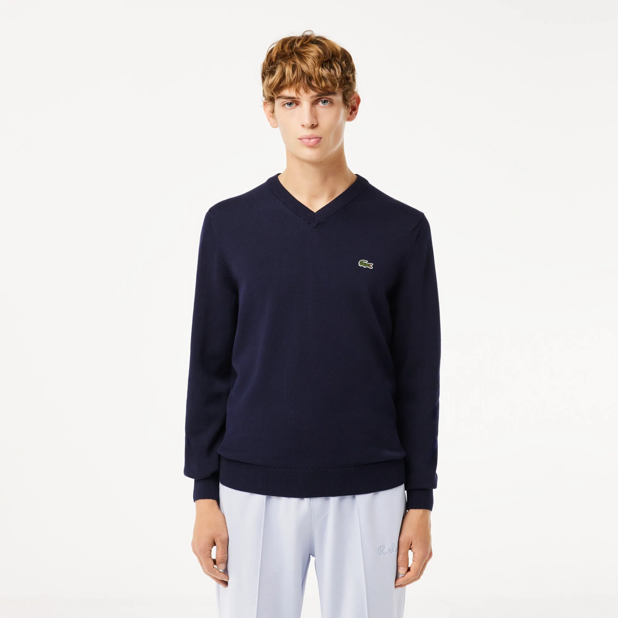 Men's V-neck Organic Cotton Sweater
