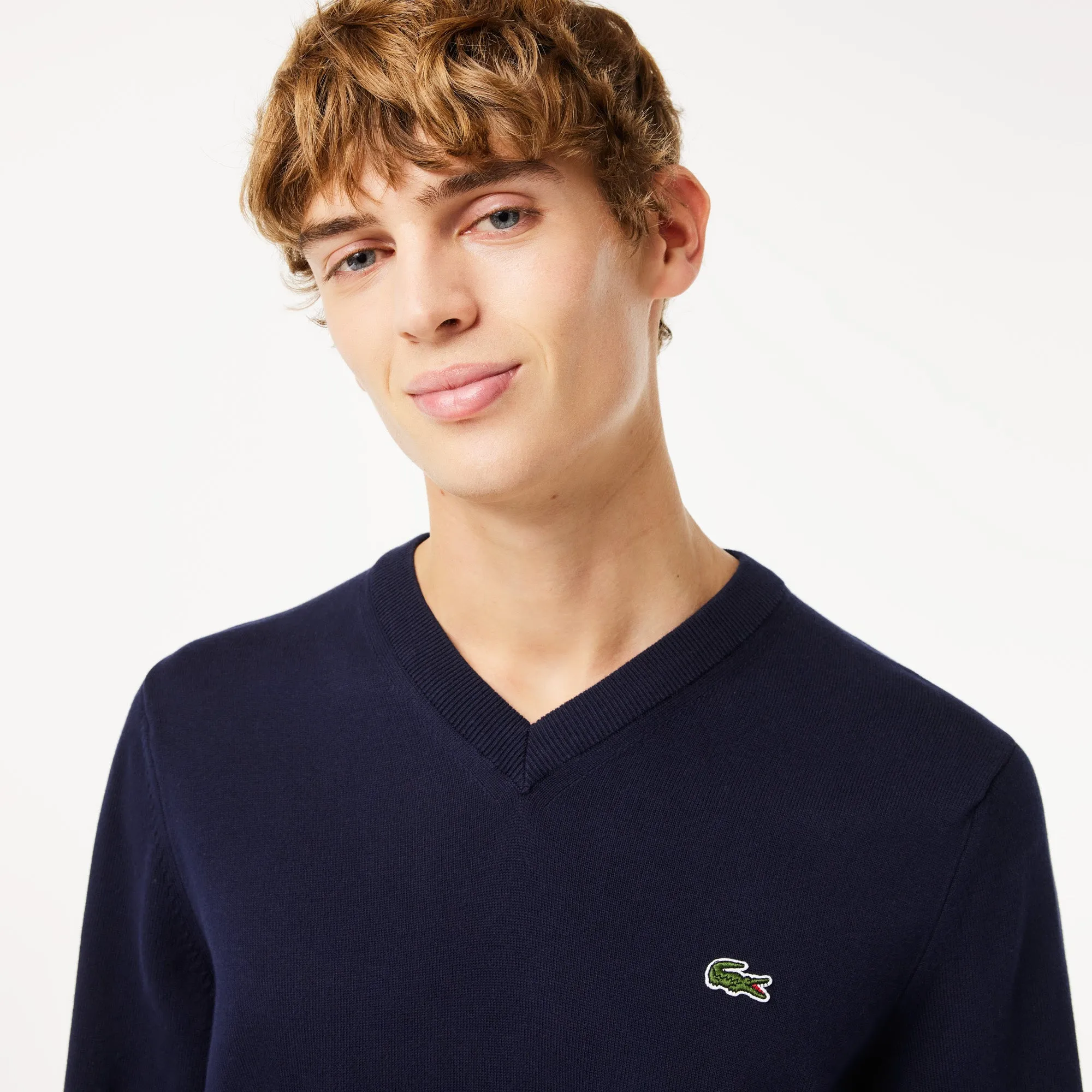 Men's V-neck Organic Cotton Sweater