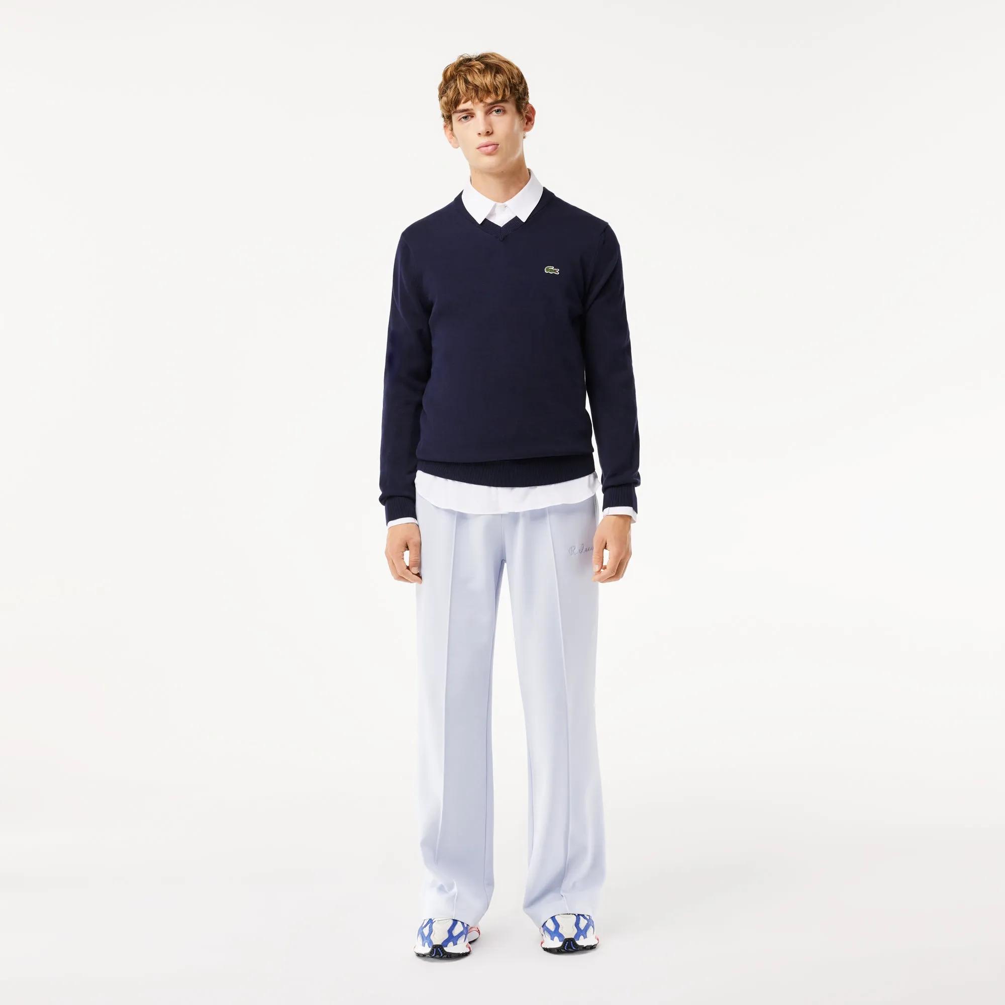 Men's V-neck Organic Cotton Sweater