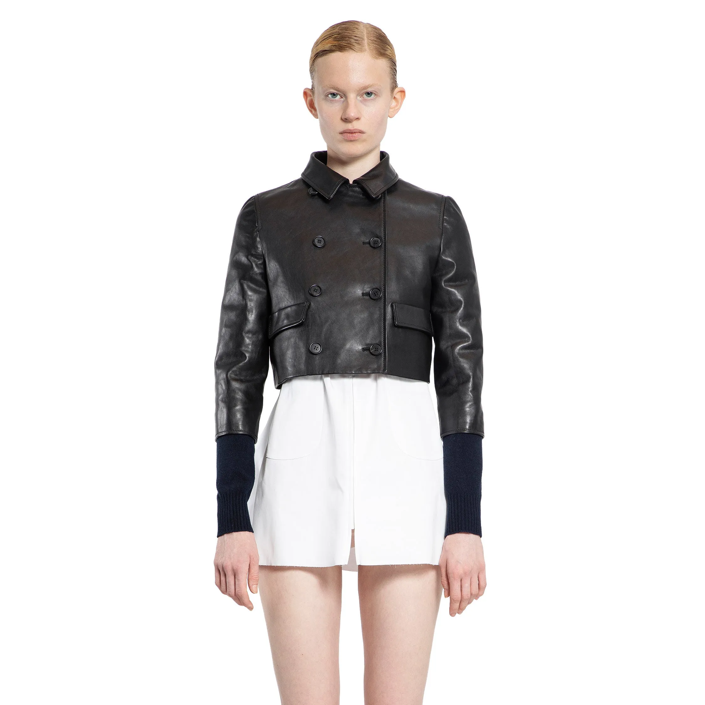 MIU MIU WOMAN BLACK JACKETS
