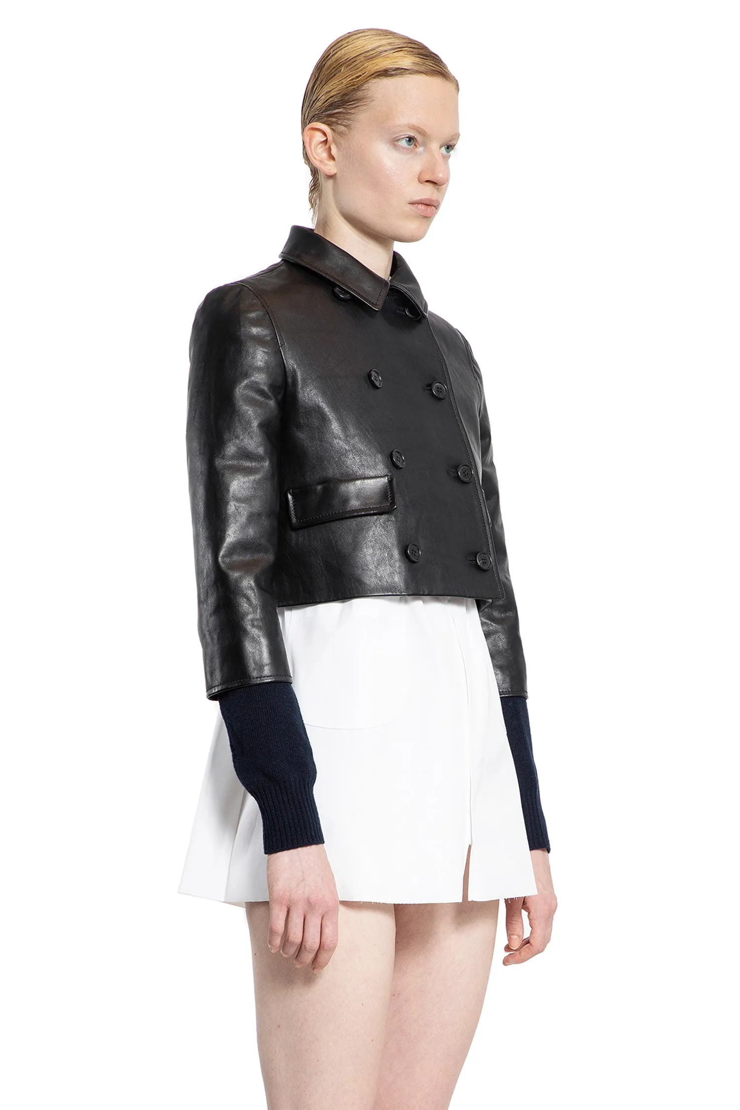 MIU MIU WOMAN BLACK JACKETS