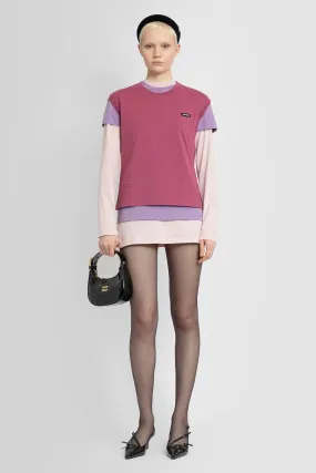 MIU MIU WOMAN MULTICOLOR T-SHIRTS & TANK TOPS