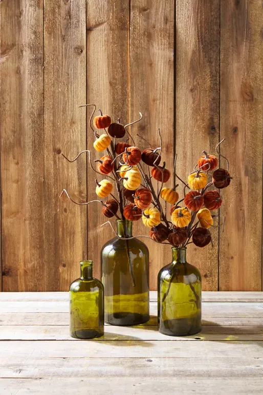 Mudpie Velvet Harvest Pumpkin Stem