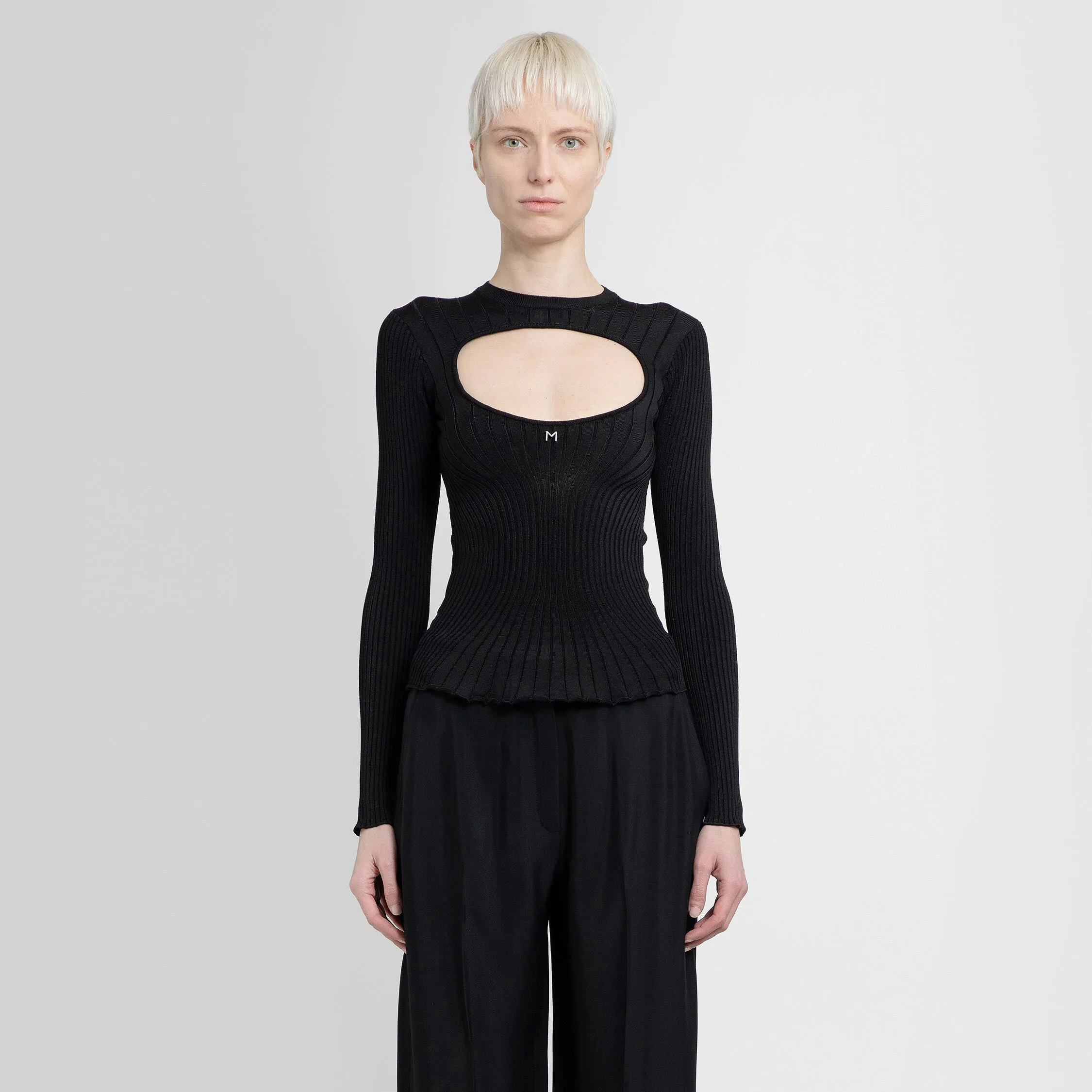 MUGLER WOMAN BLACK TOPS